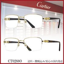 CARTIER ジオメトリックフレームメガネ 【関税込】 送料,関税込】Cartier メガネ CT0288O (Cartier/メガネ