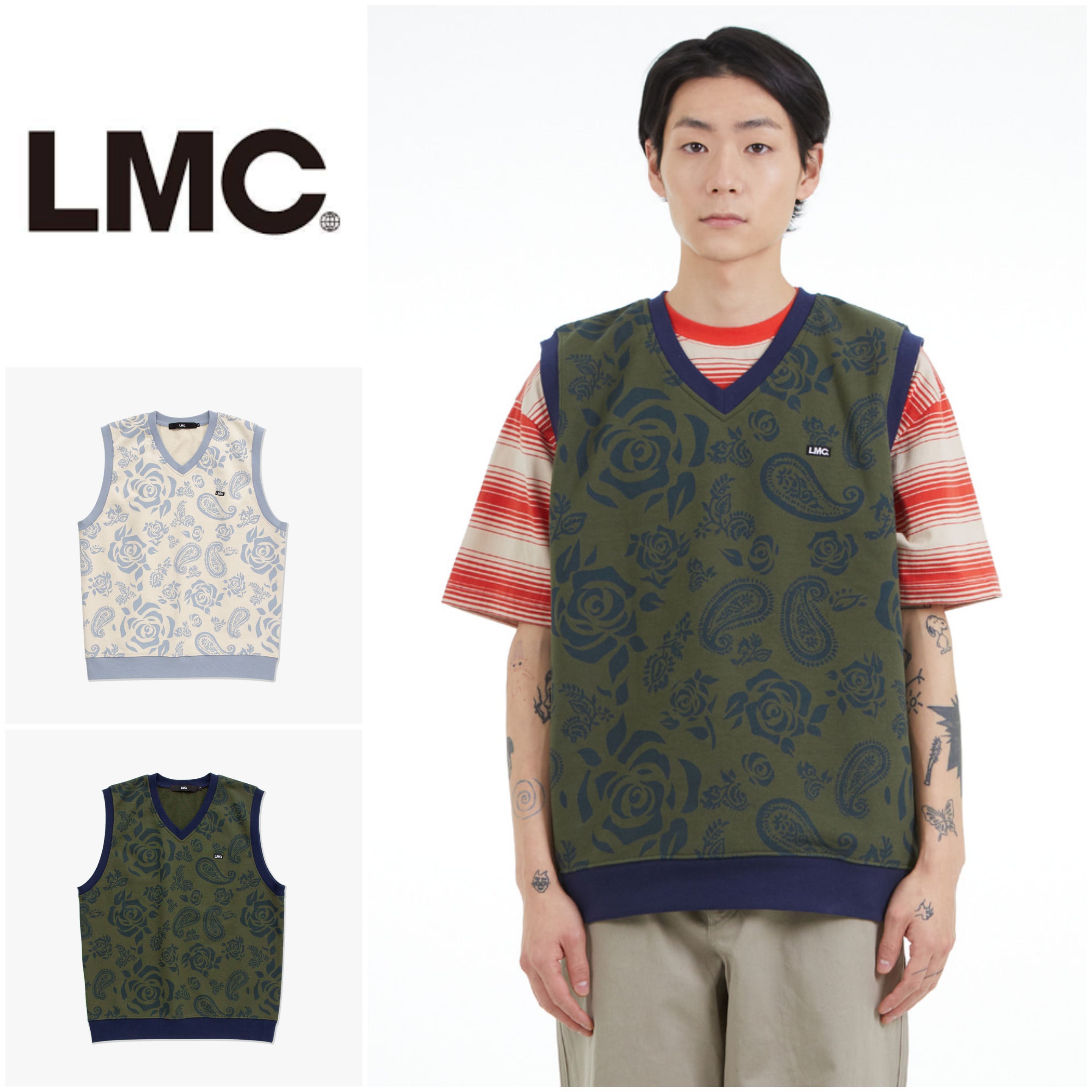 さらに100円引き◆LMC◆LMC ROSE PAISLEY SWEAT VEST ベスト
