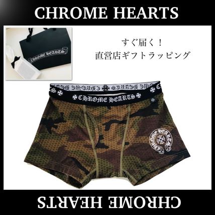 CHROME HEARTS Boxer Briefs Camouflage Street Style Cotton Logo Boxer Briefs