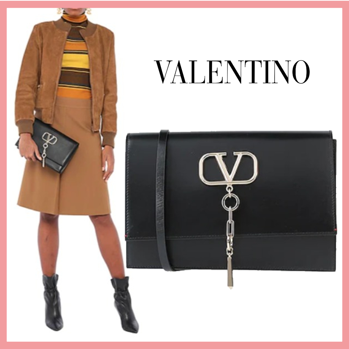 安い割引 ☆送料関税込☆VALENTINO レザー クロスボディバッグ ショルダーバッグ・ポシェット 安い割引 ☆送料関税込☆VALENTINO レザー クロスボディバッグ ショルダーバッグ・ポシェット