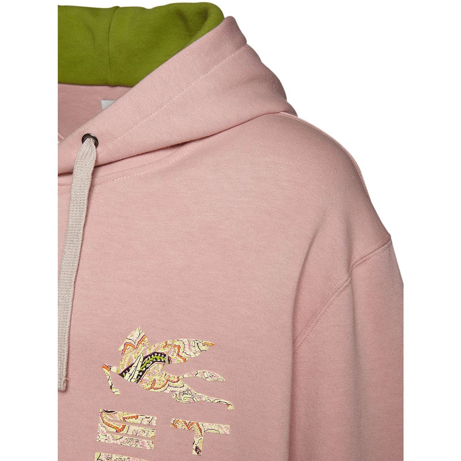 ETRO コットン ペイズリーCUBEロゴ フーディ パーカー ピンク ETRO コットン ペイズリーCUBEロゴ フーディ パーカー ピンク