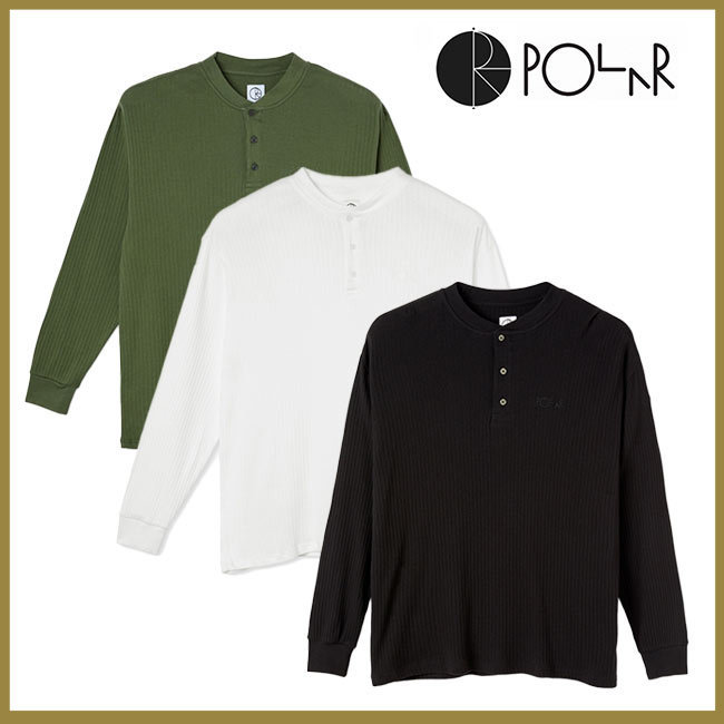 【メール便送料無料対応可】 送関込【POLAR SKATE 長袖 リブ HENLEY CO.】RIB Tシャツ・カットソー 【メール便送料無料対応可】 送関込【POLAR SKATE 長袖 リブ HENLEY CO.】RIB Tシャツ・カットソー