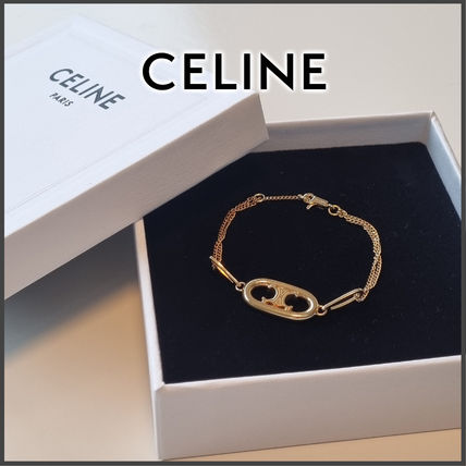 CELINE ブレスレット 【国内発送】MAILLON TRIOMPHE BRACELET IN BRASS WITH GOLD