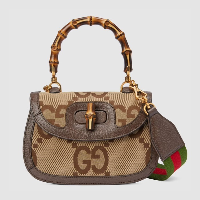GUCCI ハンドバッグ 【GUCCI】Bamboo 1947 jumbo GG small top handle bag(4)