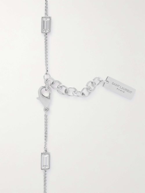 Saint Laurent ブレスレット SAINT LAURENT / シルバートーンクリスタルブレスレット 関税込(4)