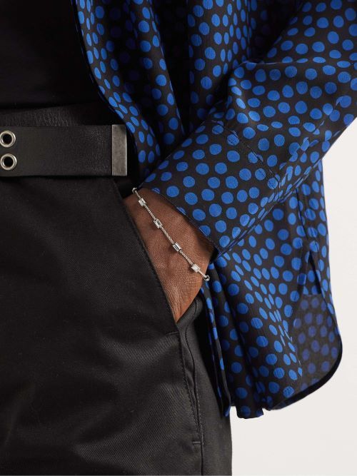 Saint Laurent ブレスレット SAINT LAURENT / シルバートーンクリスタルブレスレット 関税込(5)