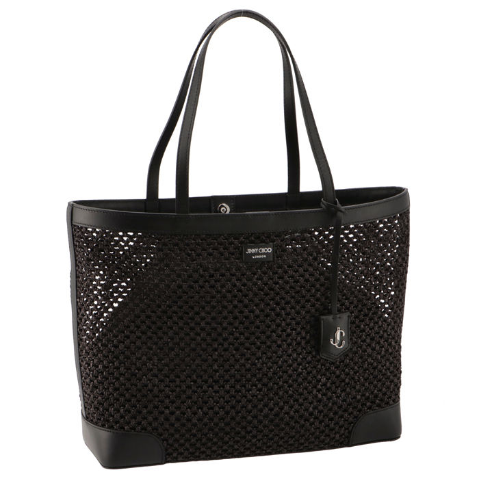 JIMMY CHOO トートバッグ NINE2FIVE E/W ラフィア ネット www