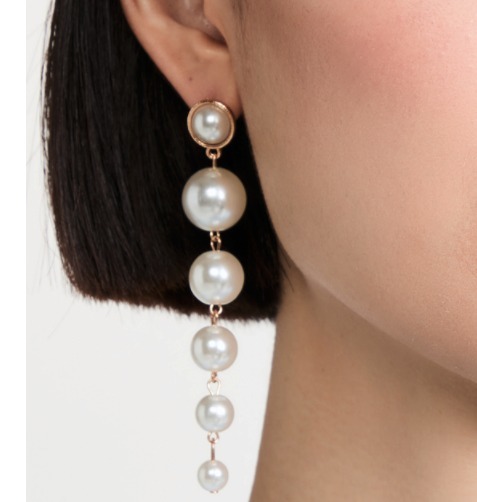 Shashi ピアス スワロフスキーパール ドロップ パーティー