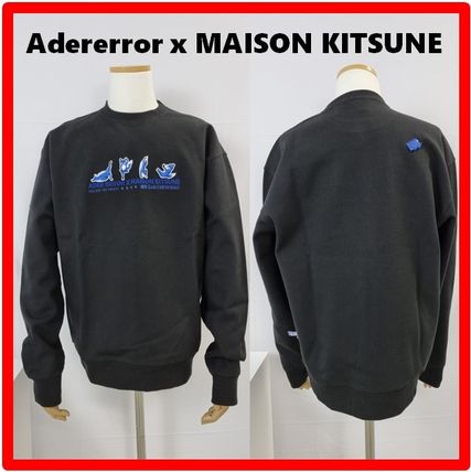 ADERERROR スウェット・トレーナー ★【Adererror x MAISON KITSUNE】★Yoga Blue Fox Sweatshir.t