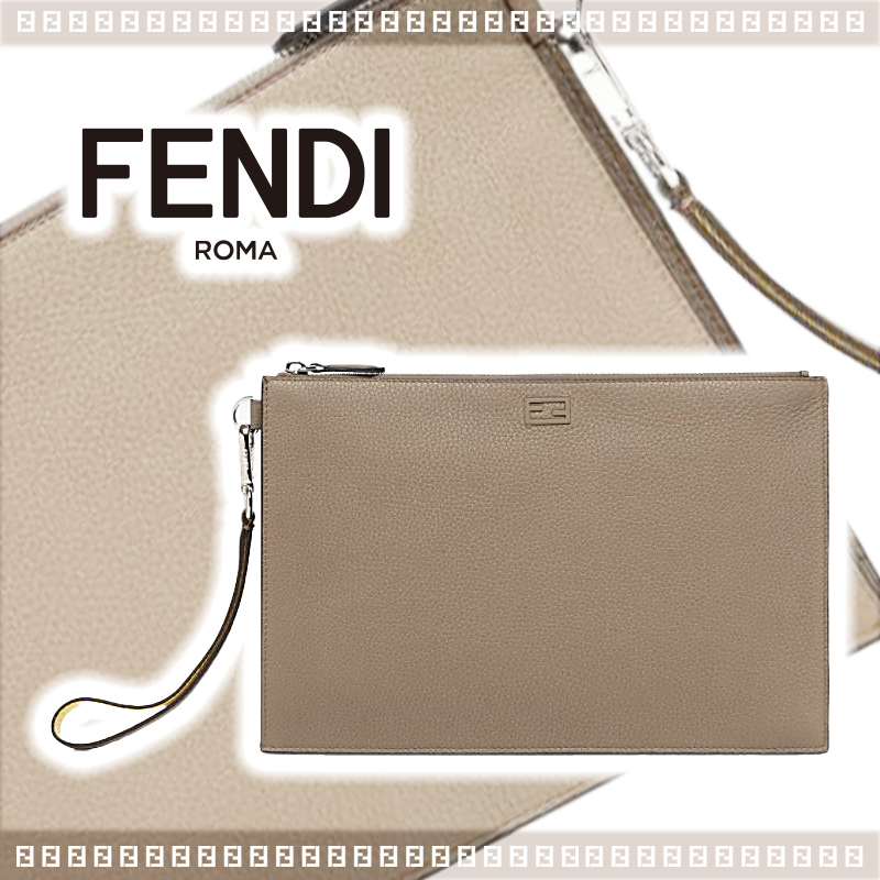 同色のロゴがおしゃれ♪FENDI☆メンズ☆ツートンレザーバック 同色のロゴがおしゃれ♪FENDI☆メンズ☆ツートンレザーバック