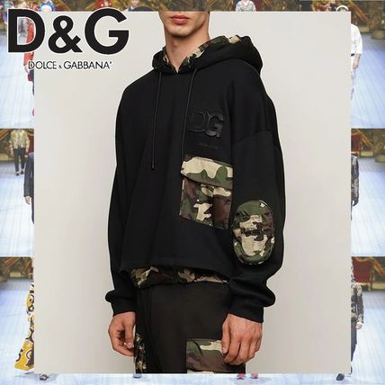 【Dolce&Gabbana】フーディ ロゴ 迷彩柄 ポケット コットン 白 カモフラージュ（迷彩） Dolce & Gabbana(ドルチェ&ガッバーナ