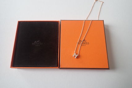 HERMES Pop H Mini ネックレス マロングラッセxローズゴールド