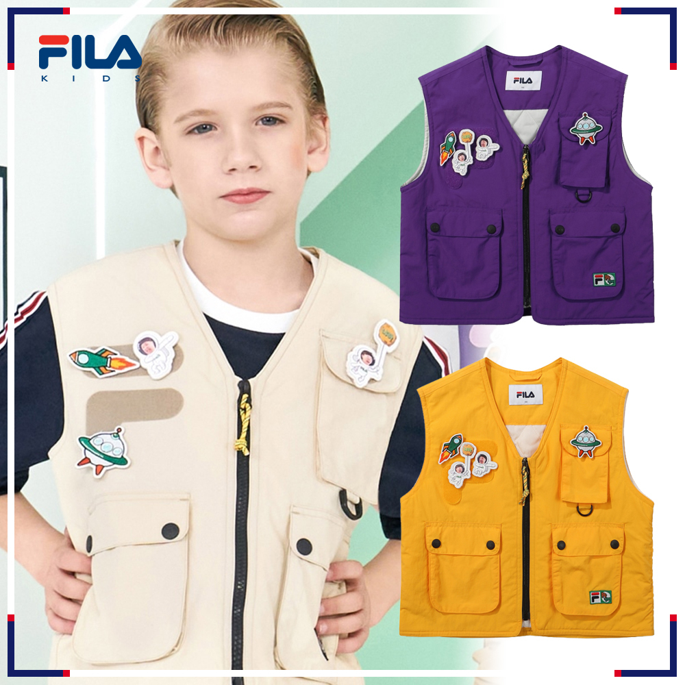 【FILA／フィラ】◆KIDS◆ 3COLOR ワッペン VEST◆送料無料◆