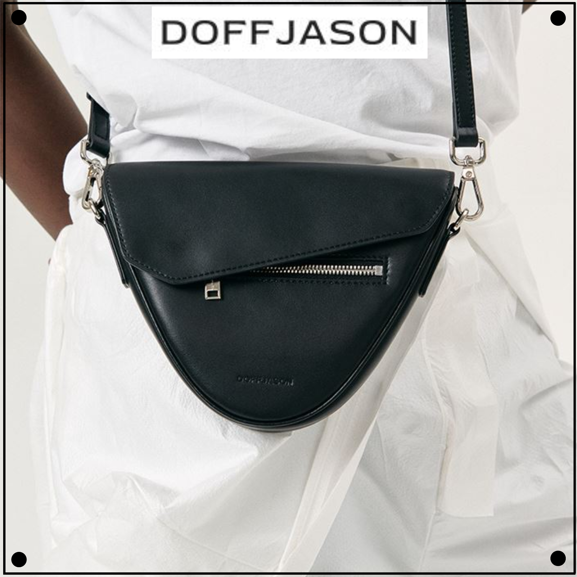 DOFFJASONのCowhide Triangle Bag