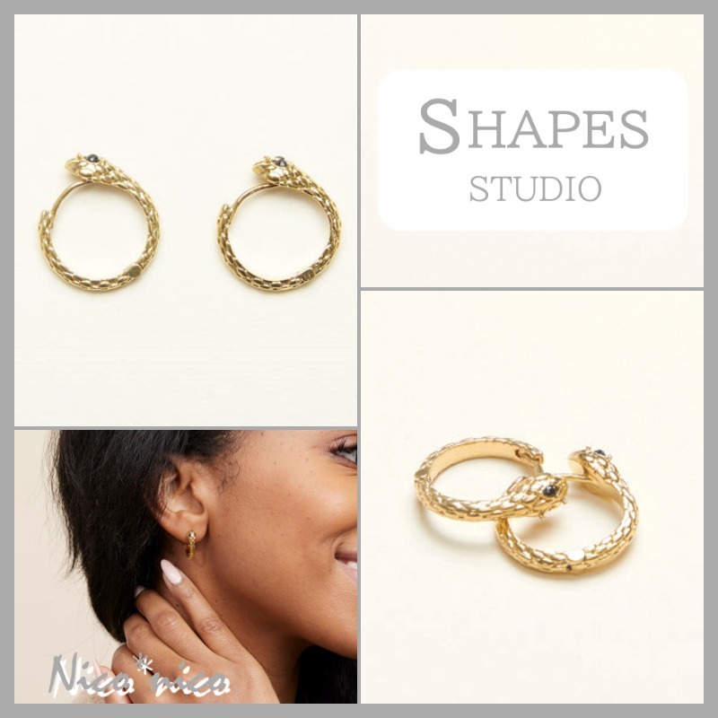 【SHAPES STUDIO】Snake 18K フープ ピアス *送料/関税込み*