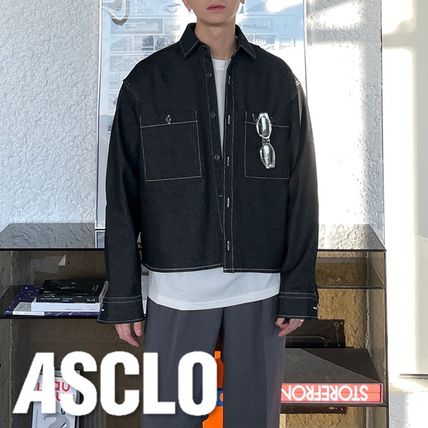 ASCLO デニムジャケット Youth Denim Crop Shirt Jacket (2color)