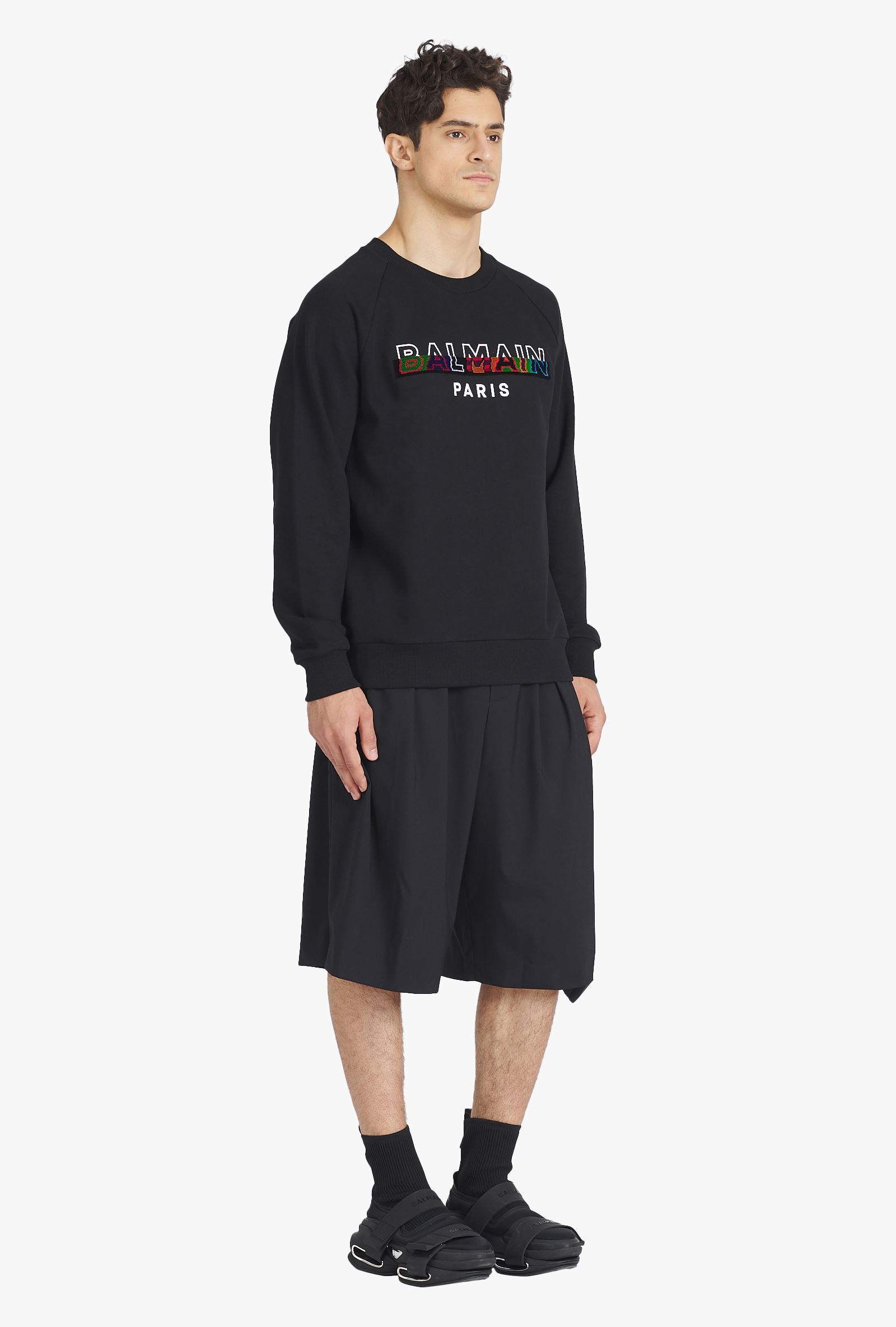 BALMAIN スウェット・トレーナー 関税込【BALMAIN】マルチカラーロゴプリント スウェットシャツ(6)