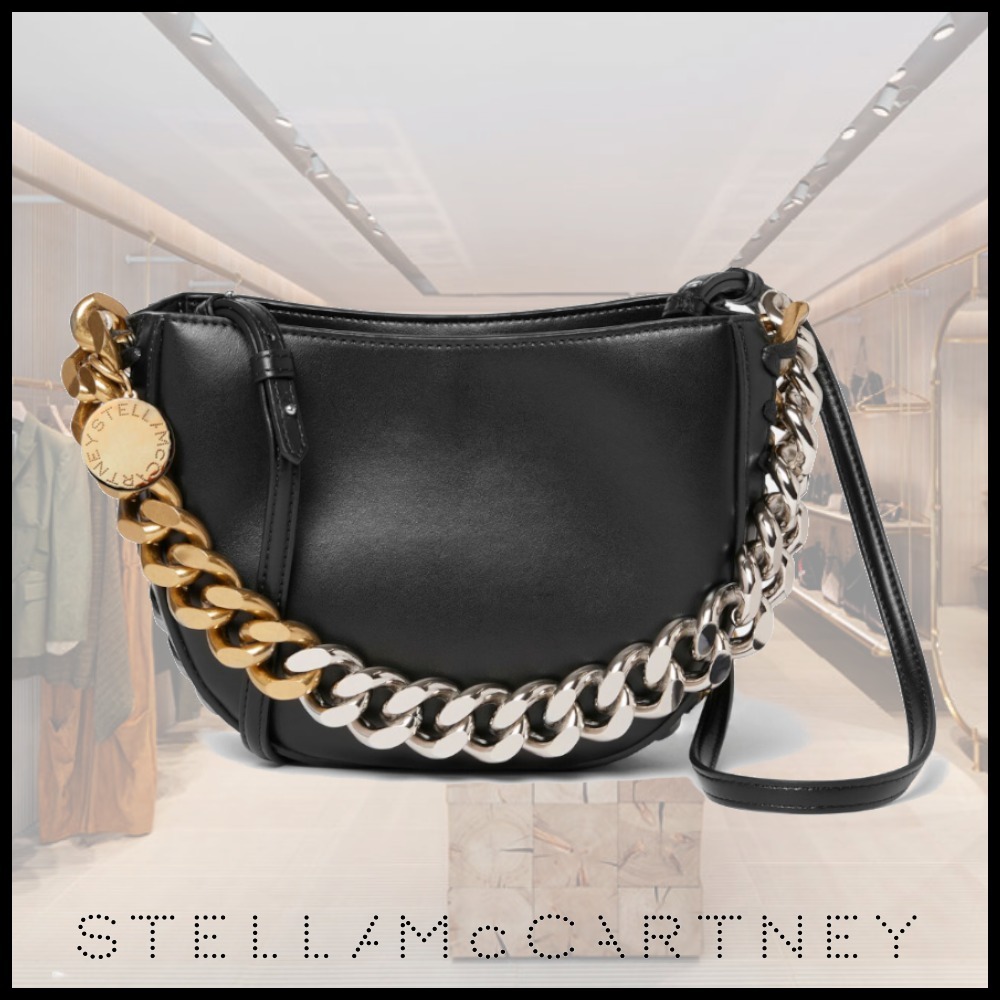 Stella McCartney フレイム スモール ショルダーバッグ ブラック ショルダーバッグ・ポシェット Stella McCartney フレイム スモール ショルダーバッグ ブラック ショルダーバッグ・ポシェット