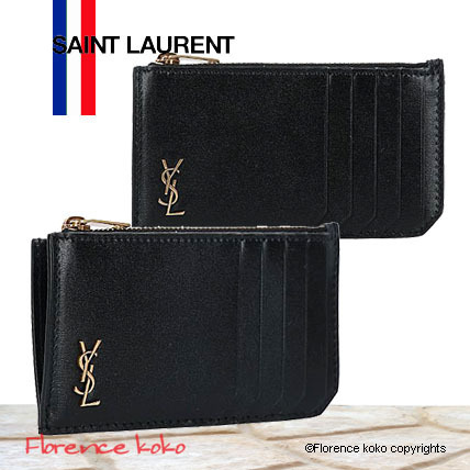 関税込み国内発送 Saint Laurentジップカードケース