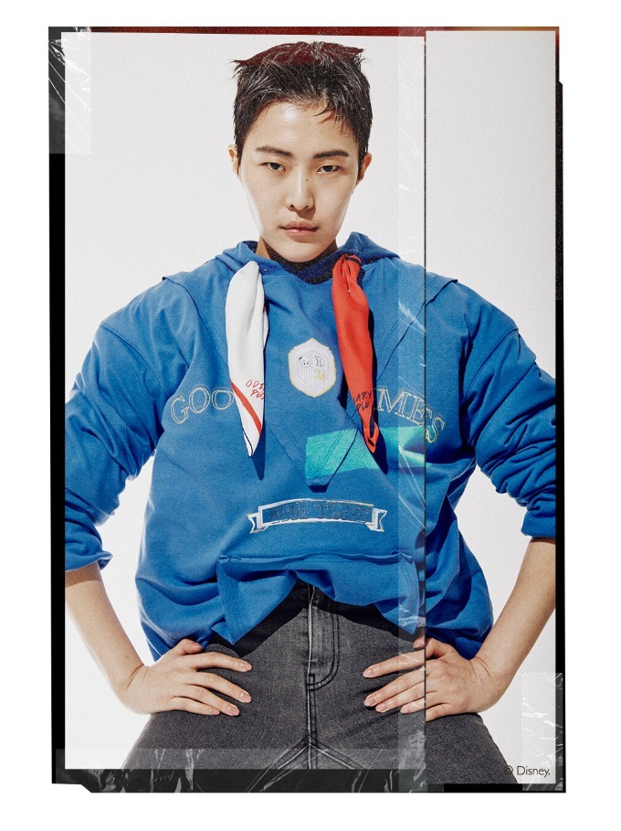 ORDINARY PEOPLE パーカー・フーディ 韓国人気★ORDINARY PEOPLE★GOOD TIMES GOOD VIBES BLUE HOODIE(4)