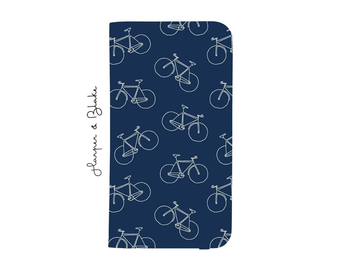 送関込【Harper & Blake】UK発!手帳型スマホケース Cycling/自転