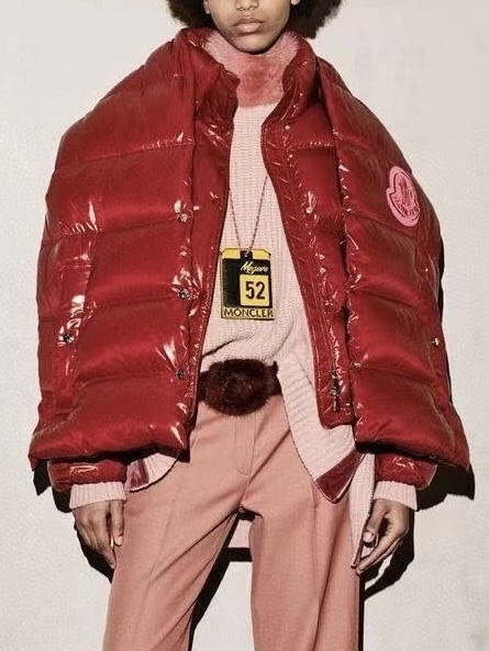 MONCLER ダウン マフラー カジュアル レッド アウトレット (MONCLER ...