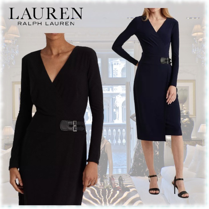 限定セール☆Ralph Lauren 美ライン バックル付き ワンピース