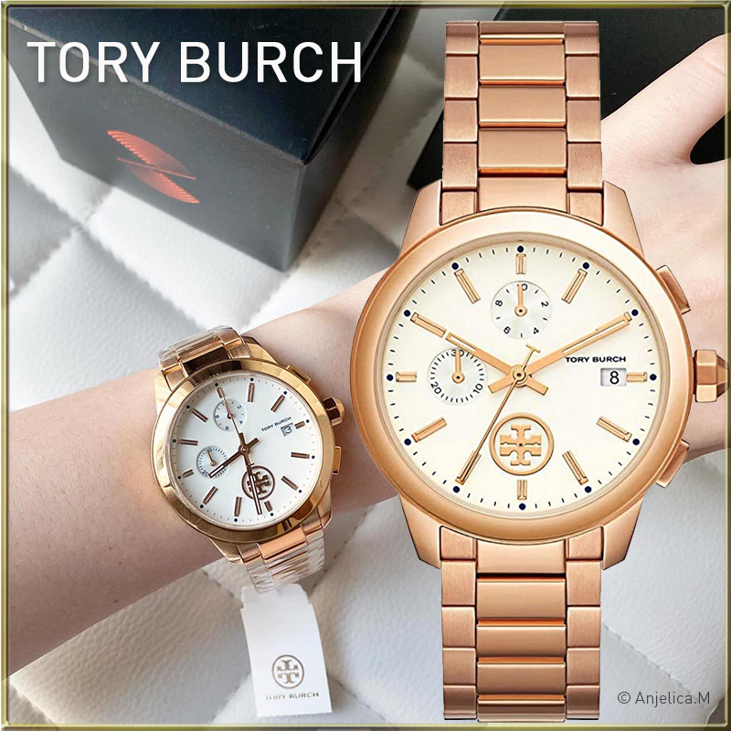 ★エレガント！★TORY BURCH Collins Rose Gold ウォッチ クロノ