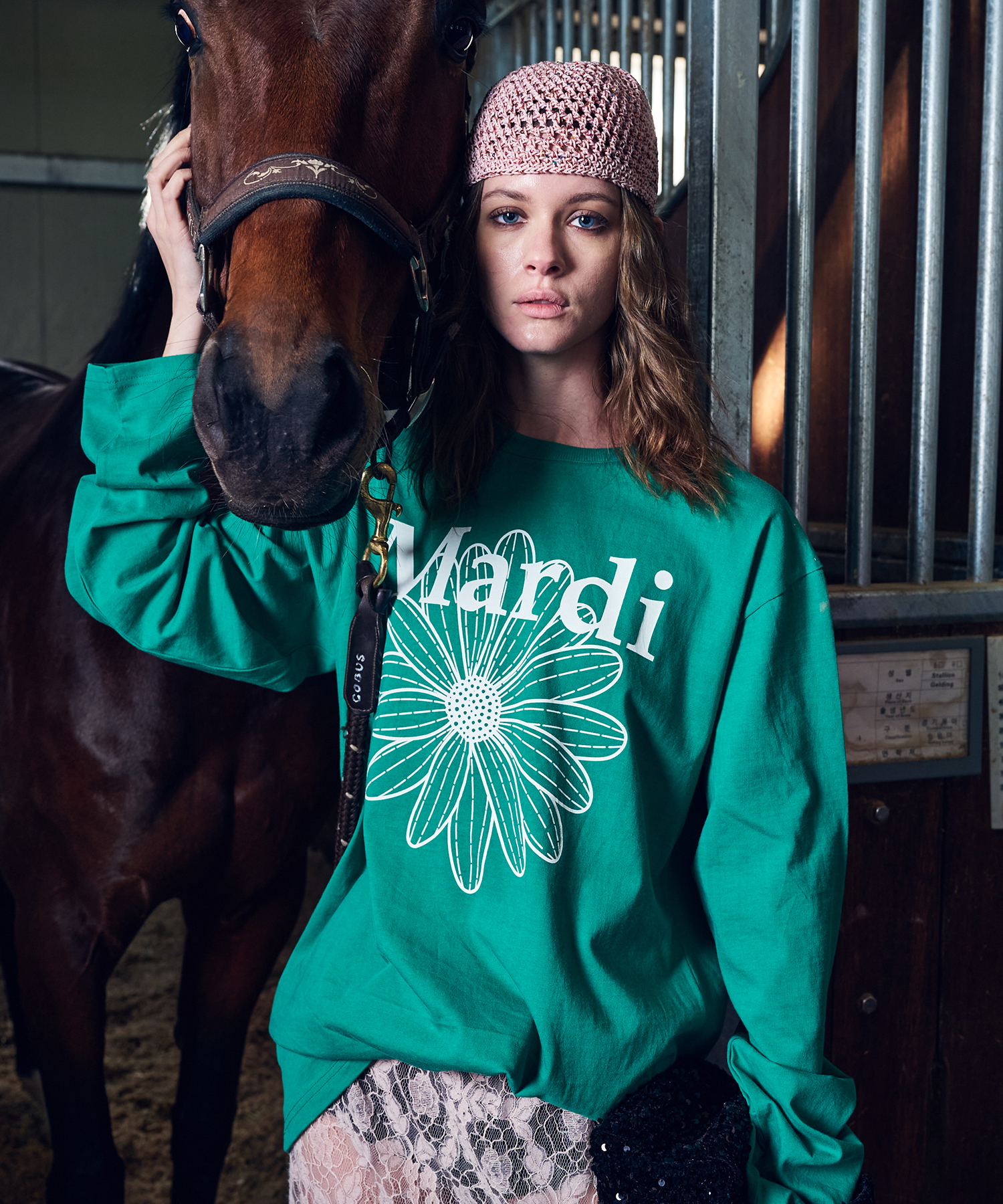 Mardi Mercredi Tシャツ・カットソー 【Mardi Mercredi】長袖 Tシャツ★ FLOWERMARDI WASHED (2color)(5)