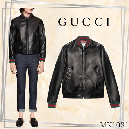 GUCCI x レザージャケット(メンズ) - 海外通販のBUYMA 正規店または公式サイト GUCCI 天然レザー リバーシブルタイプ ブルゾン レザージャケット