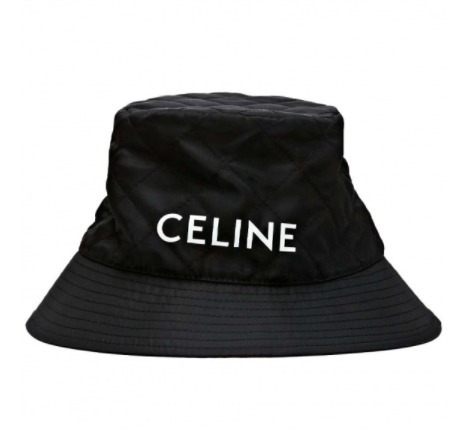 CELINE☆ユニセックス ロゴ バケットハット BLACK