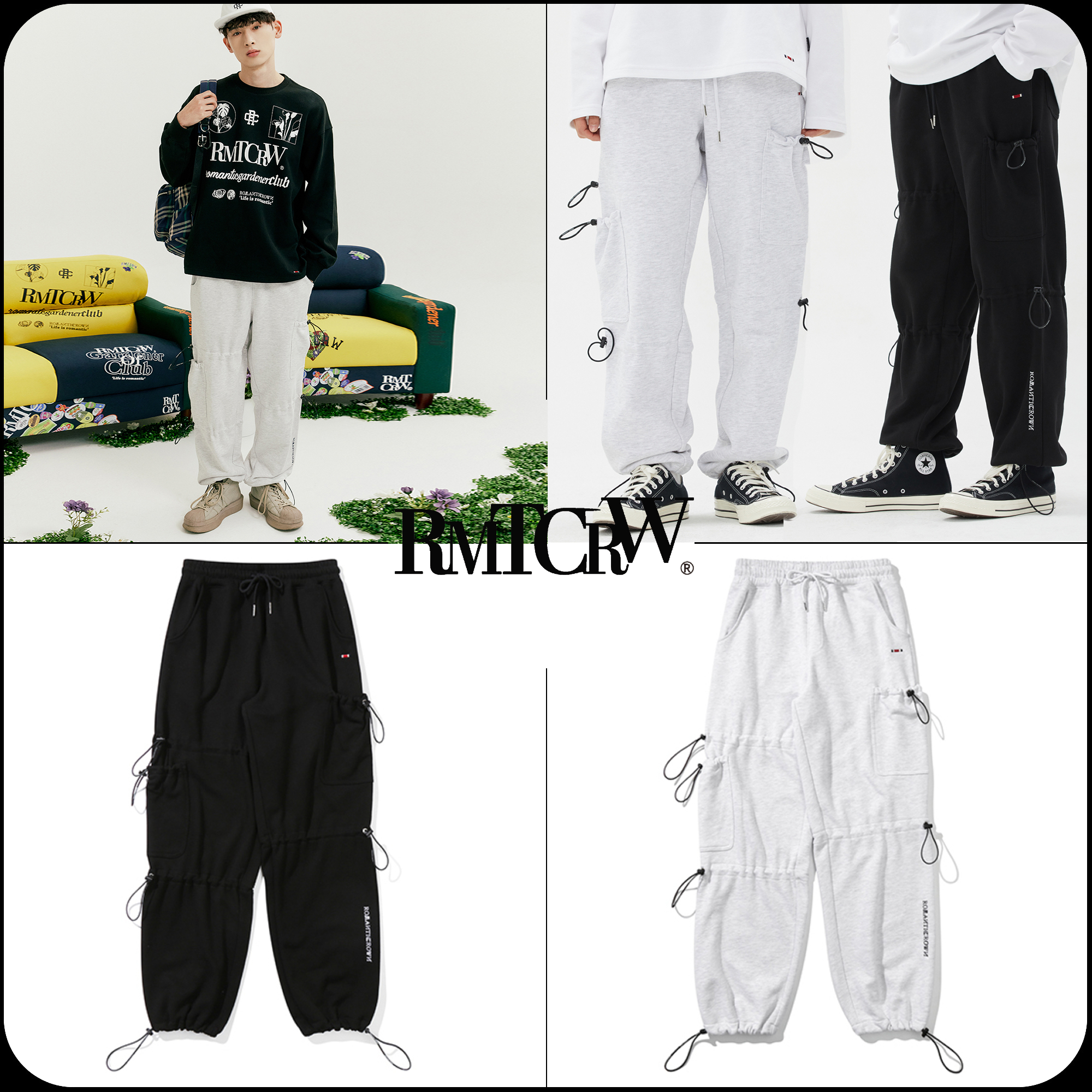 [ROMANTIC CROWN]★韓国大人気★UNBALANCE POCKET SWEAT PANTS