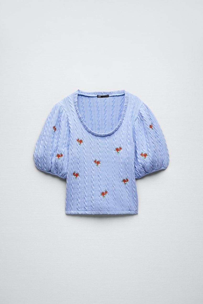 ZARA ニット・セーター 【ZARA】ケーブルニット エンブロイダリートップス(3)
