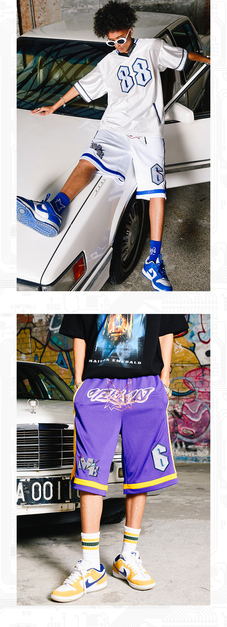 MAISON EMERALD ハーフ・ショートパンツ Maison EmeraldバスケショーツHeavyIndustries(12)