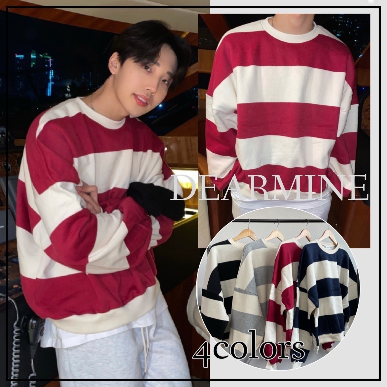 低価格 韓国注目ブランド!★DEARMINE★Keats Gimo Dangara Sweat/全4色 スウェット・トレーナー 低価格 韓国注目ブランド!★DEARMINE★Keats Gimo Dangara Sweat/全4色 スウェット・トレーナー