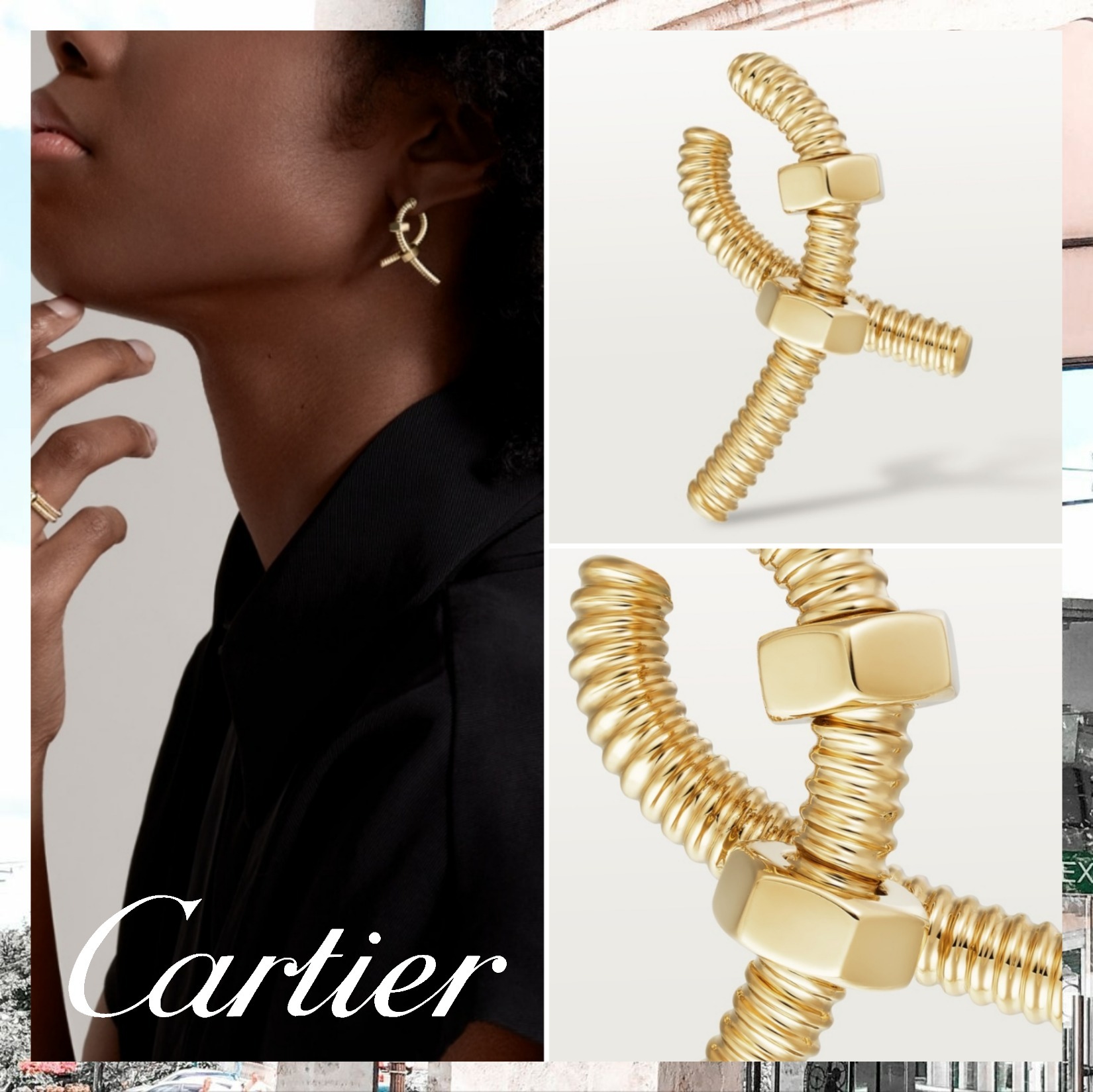即納！ 【Cartier】 エクル ドゥ カルティエ ピアス 左 関税込