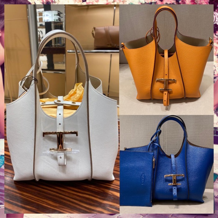 TOD'S トッズ Tタイムレス レザー ショッピングバッグ ミニ ロゴ トートバッグ TOD'S トッズ Tタイムレス レザー ショッピングバッグ ミニ ロゴ トートバッグ