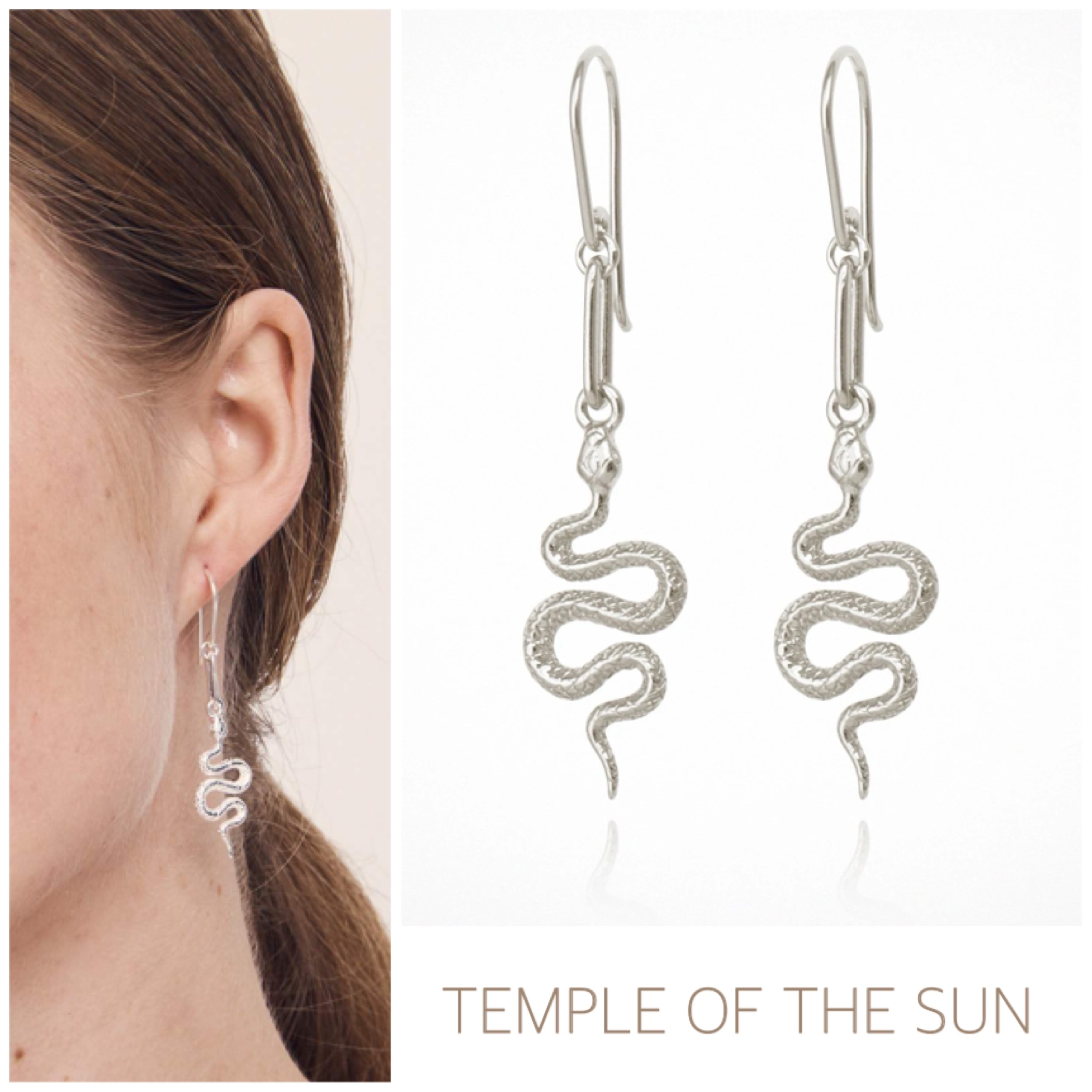 【TEMPLE OF THE SUN】Camila Earrings スネークピアス シルバー