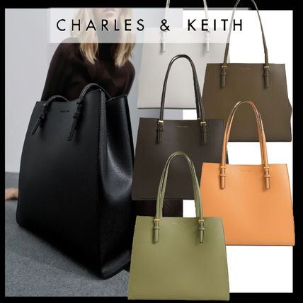 Charles&Keith クラシックダブルハンドル トートバッグ【BUYMA】