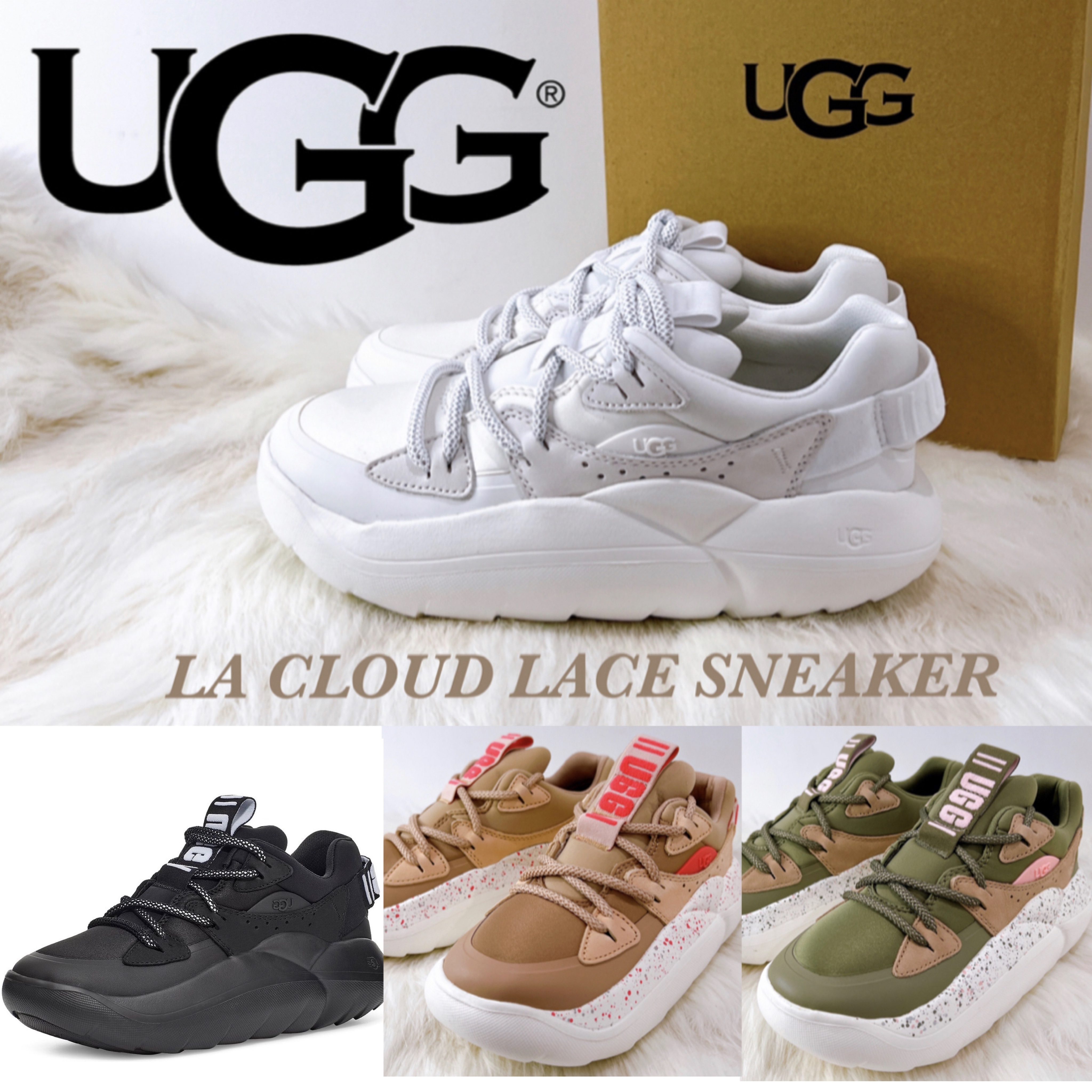 UGG LA CLOUD LACE SNEAKER アグ ラ クラウド レース