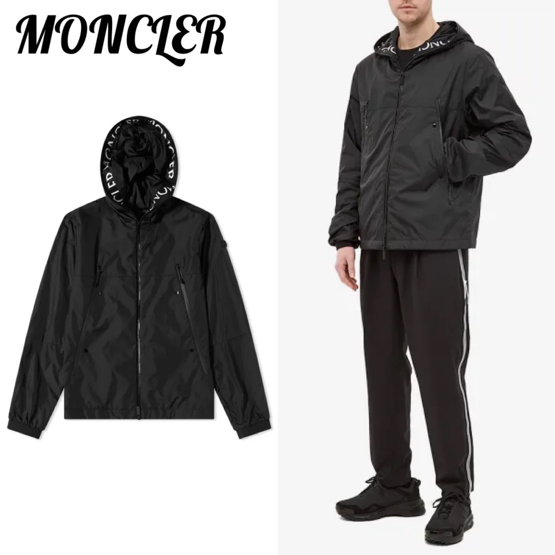 完成品 新品!MONCLER DENATAロゴ軽量ウインドブレーカー - 通販 - www