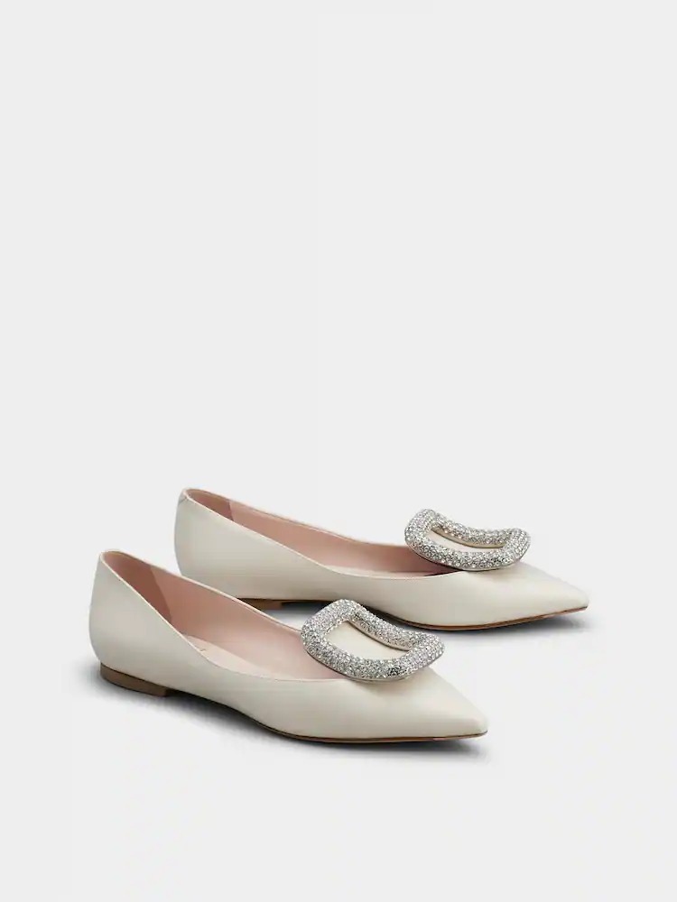 Roger Vivier バレエシューズ VIP☆直営店買付☆人気【Roger Viver】サテンバックルバレリーナ(11)