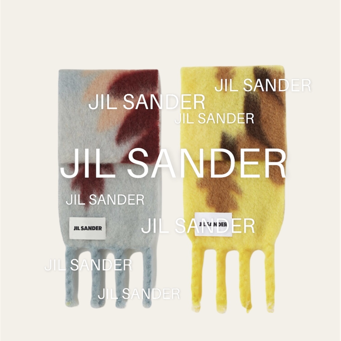 【在庫限り】 JIL SANDER ウールとモヘアのロングマフラー マフラー・ストール 【在庫限り】 JIL SANDER ウールとモヘアのロングマフラー マフラー・ストール