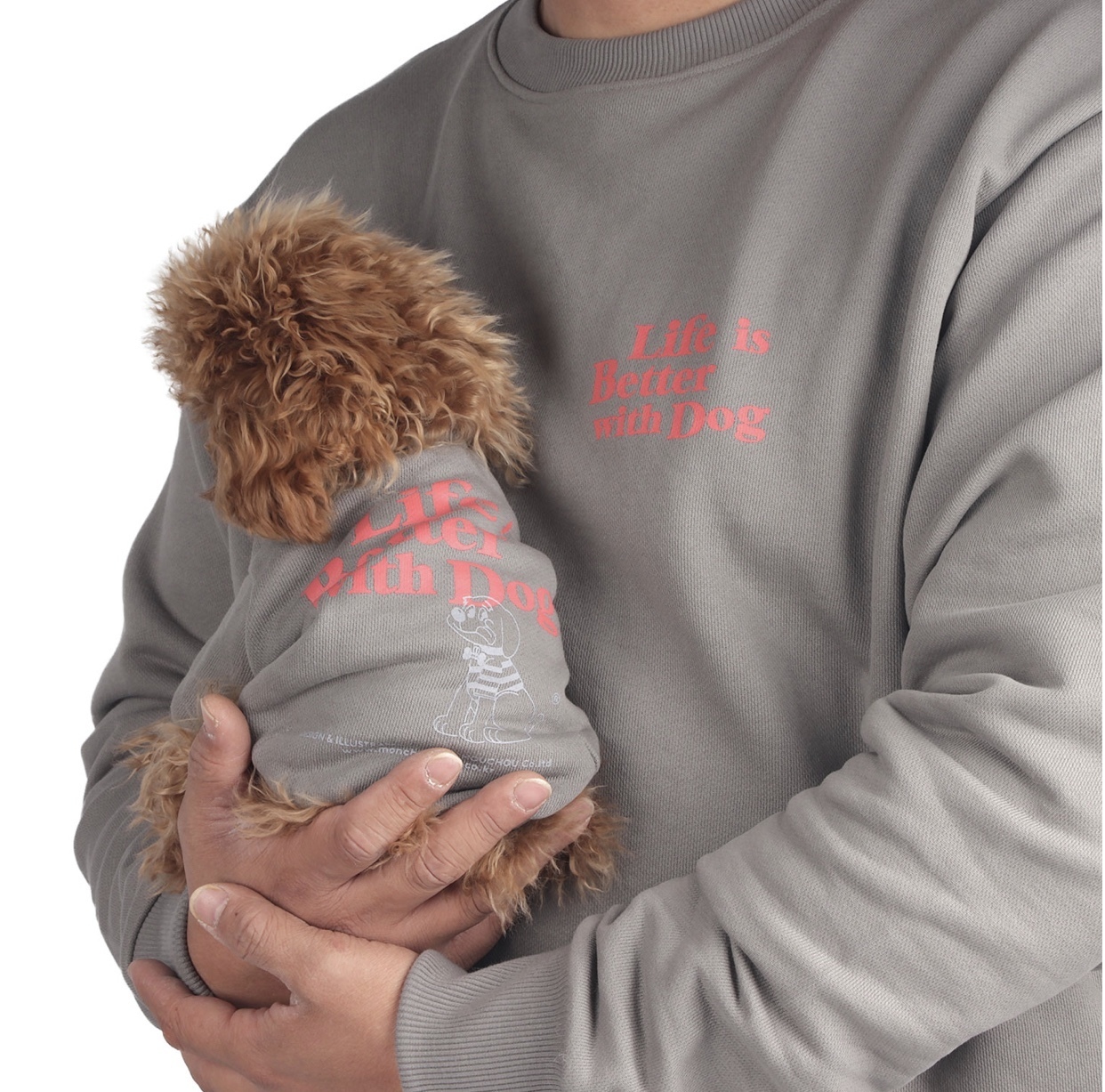 MONCHOUCHOU モンシュシュ Life is Better with Dog ペアルック