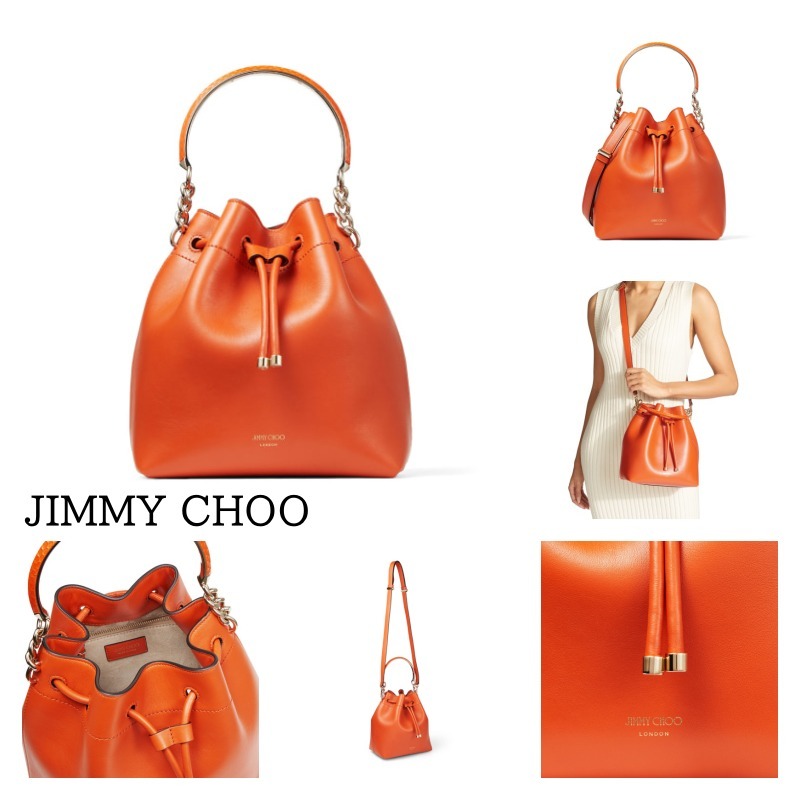 公式の CHOO】 【JIMMY BON バケットバッグ カーフレザー BUCKET BON クリアランス本物 JIMMY バケットバッグ ショルダーバッグ CHOO ショルダーバッグ