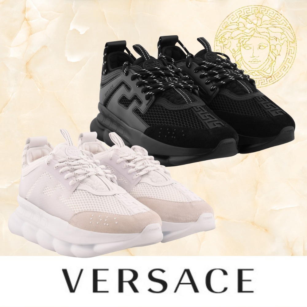 VERSACE チェーンリアクションスニーカー グレカ ロゴ