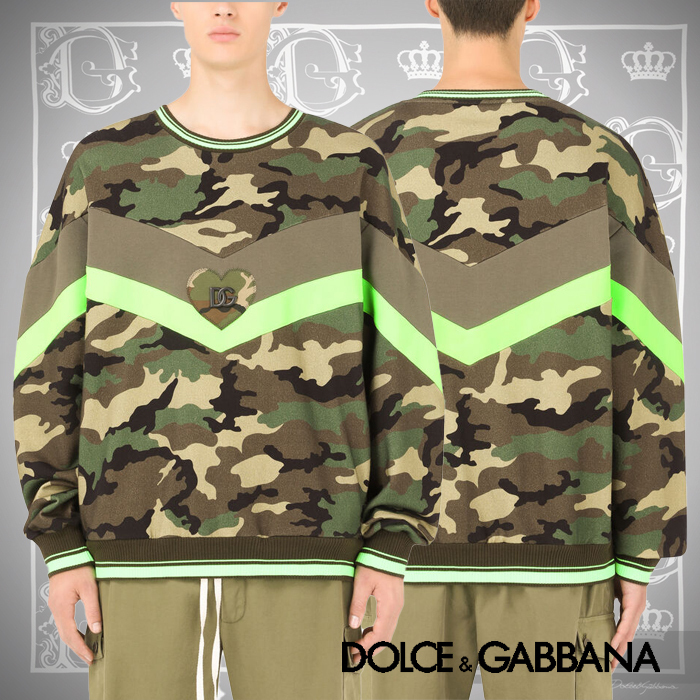 【Dolce&Gabbana】22SS カモフラージュ ロゴ スウェットシャツ スウェット・トレーナー 【Dolce&Gabbana】22SS カモフラージュ ロゴ スウェットシャツ スウェット・トレーナー