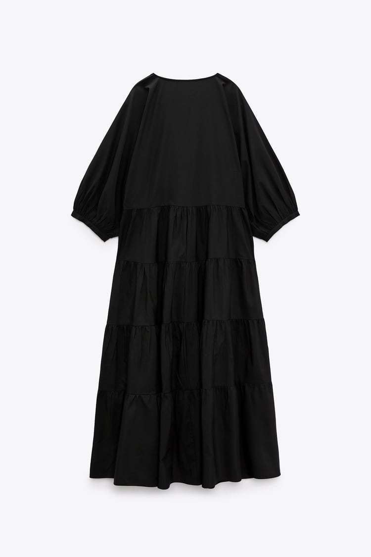 ZARA ワンピース 【ZARA/ザラ】ポプリン パネルワンピース-2色展開(14)