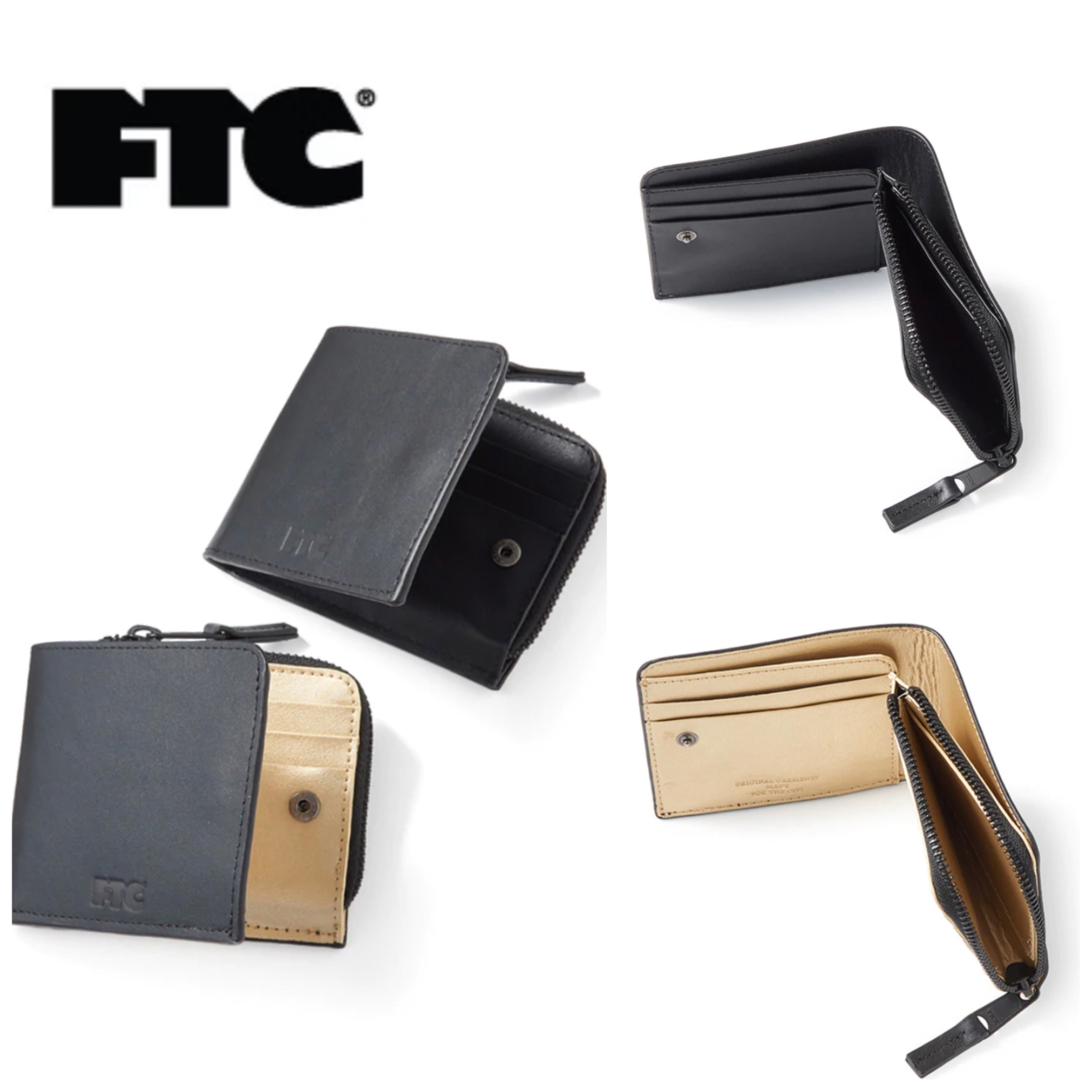 人気ブランドの 【FTC】LUXE ジッパー付き 二つ折り財布 ロゴ入り New♪ 折りたたみ財布 人気ブランドの 【FTC】LUXE ジッパー付き 二つ折り財布 ロゴ入り New♪ 折りたたみ財布