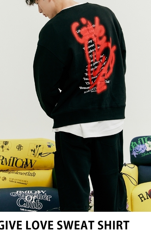 ROMANTIC CROWN スウェット・トレーナー ROMANTIC CROWN★韓国大人気★GIVE LOVE SWEAT SHIRT(2)